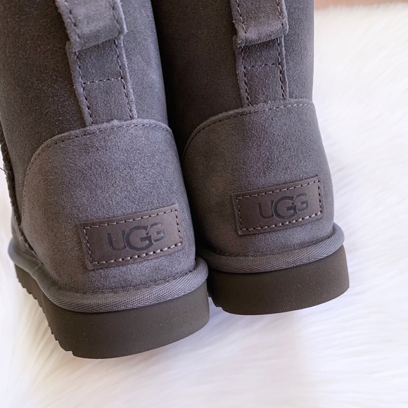 UGG Classic Mini Stud II Charcoal Boots - Picture 7 of 9